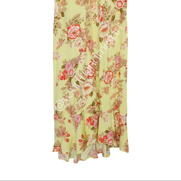 BOG Collective Chartreuse Ladies of the Canyon Midi Dress - Picture 4 of 12